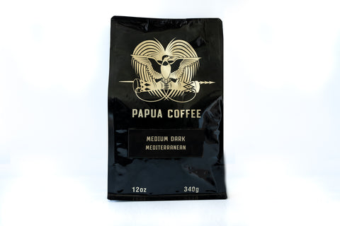Papua Mediterranean Coffee Medium Dark Roast (12oz)